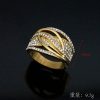 Fine Stainless Steel Ring with Diamonds and Intricate Winding Design for the Index Finger - 图片 7