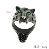 Stainless Steel Retro Personalized Tiger Head Men's Ring - 图片 4