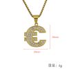 Titanium Steel High Color Fastness Gold-plated Diamond-studded Rapper Trendy Pendant Necklace - 图片 3