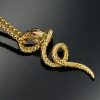 Hip Hop Trend Stainless Steel Gold Plated Snake Pendant - 图片 4