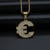 Titanium Steel High Color Fastness Gold-plated Diamond-studded Rapper Trendy Pendant Necklace - 图片 2