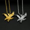 HIPHOP jewelry, stainless steel color-preserving gold-plated eagle pendant - 图片 2