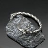 Titanium Steel Retro Viking Myth Raven Bracelet, Opening Double-Head Stainless Steel Bangle - 图片 2