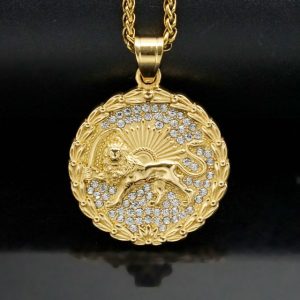 Lion Stainless Steel Animal Pendant