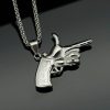 Punk Creative Titanium Steel Hand Gesture Gun Pendant - 图片 3