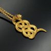 Stainless steel gold-plated snake pendant - 图片 4