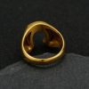 Denim personality U-shaped horseshoe and 18K gold stainless steel men's ring - 图片 3