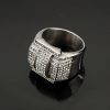 316 Stainless Steel / Titanium Steel Gold Plated Full Diamond Luxury Hip Hop Ring - 图片 4