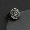 Viking Celtic Knot Ti Steel Ring, Viking Rune Stainless Steel Finger Ring - 图片 3