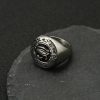 Ancient Egyptian Horus Eye Stainless Steel Ring, Pharaoh Eagle Head God's Eye Ring - 图片 3