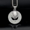 Sun lion head stainless steel gold-plated high-color retention pendant - 图片 3