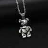 Hip-hop glossy bear titanium steel pendant versatile autumn and winter men's sweater chain - 图片 2