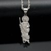 Vintage Titanium Steel St. Jude Gold Plated God YS Necklace Pendant - 图片 3