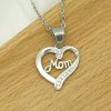 Mom stainless steel diamond-inlaid heart pendant Mother's  gift necklace - 图片 3