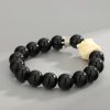 Men's high-end black obsidian small lion bead bracelet - 图片 2