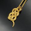 Stainless steel gold-plated snake pendant - 图片 3