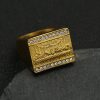 Titanium Steel Gold-Plated World Famous Painting Judas Thirteen Apostles Men's Ring - 图片 2