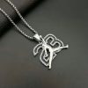 HIPHOP Jewelry Titanium Steel Gold Plated Diamond Drop Gel Jordan No. 23 Pendant - 图片 3