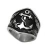 Viking Pirate Ship Anchor Titanium Steel Ring, Retro Personality Blackening Oil Stainless Steel Hip-Hop Men's Ring - 图片 3