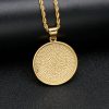 HIPHOP Fashion Trend Titanium Steel Round Brand Rune Smear Lion Head Pendant - 图片 2
