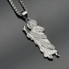 Vintage Titanium Steel St. Jude Gold Plated God YS Pendant - 图片 3