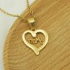 Mom stainless steel diamond-inlaid heart pendant Mother's  gift necklace - 图片 2