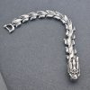 Retro Dragon Head and Spine Bracelet, Majestic Titanium Steel Dragon Shape with Dragon Scale Bracelet - 图片 2