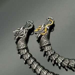 Retro domineering titanium steel faucet bracelet Retro stainless steel keel bracelet