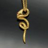 Hip Hop Trend Stainless Steel Gold Plated Snake Pendant - 图片 2