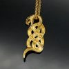 Stainless steel gold-plated snake pendant - 图片 2
