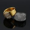 Hip-hop Trend Stainless Steel Full Diamond Men's Domineering Ring - 图片 4