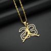 HIPHOP Jewelry Titanium Steel Gold Plated Diamond Drop Gel Jordan No. 23 Pendant - 图片 2