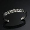 Vintage Open Mouth Viking Rune Stainless Steel Bangle Factory Direct Sale Titanium Steel Jewelry - 图片 2