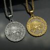 Lion Stainless Steel Animal Pendant - 图片 2