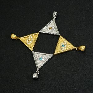 Ancient Egyptian Pyramid Angel's Eye Titanium Steel Pendant The Eye of Horus Ornament