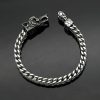 Viking-style stainless steel bracelet from Nordic, punk retro series featuring wolf, snake and eagle heads with thick chains on both sides - 图片 2