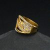 Fine Stainless Steel Ring with Diamonds and Intricate Winding Design for the Index Finger - 图片 4