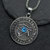 Ancient Egyptian Horus' Eye Titanium Steel Pendant Pharaoh Eagle Head God Eye - 图片 2
