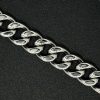 Cuban Link Titanium Steel Bracelet, Punk Style Stainless Steel Red Eye Skull Head Bracelet - 图片 6
