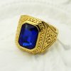 Large Gemstone Square Casting Ring in Stainless Steel, Colorful Gemstone Men's Ring - 图片 6