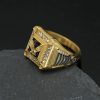 Full Diamond Eagle Titanium Steel Ring, Majestic Men's Eagle-themed Ring with Surrounding Diamond Embedding - 图片 5