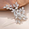 Wedding Hair Accessories, Ancient-Style Hairpin, Handmade U-Shaped Hair Comb with Rhinestone for Bride's Updo - 图片 6