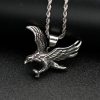 HIPHOP jewelry, stainless steel color-preserving gold-plated eagle pendant - 图片 3