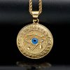 Ancient Egyptian Horus' Eye Titanium Steel Pendant Pharaoh Eagle Head God Eye - 图片 3