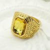Large Gemstone Square Casting Ring in Stainless Steel, Colorful Gemstone Men's Ring - 图片 4