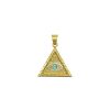 Ancient Egyptian Pyramid Angel's Eye Titanium Steel Pendant The Eye of Horus Ornament - 图片 2