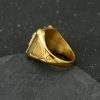 Full Diamond Eagle Titanium Steel Ring, Majestic Men's Eagle-themed Ring with Surrounding Diamond Embedding - 图片 2