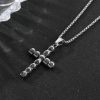 European and American skull cross necklace retro trend gothic titanium steel pendant halloween accessories - 图片 3