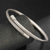 Titanium Steel Bracelet Couple's Edition, Stainless Steel Coil Head Fashionable Trendy Personalized Adjustable High-End Sense Bangle - 图片 3