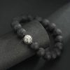 Men's trendy reverse scale bracelet with all-match round beads - 图片 3